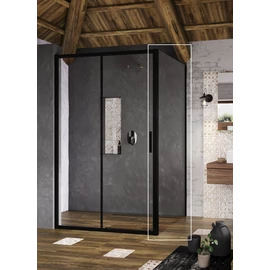 Ravak Blix Slim Fix zuhanyfal BLSPS-80 fekete +Transparent X9BM40300Z1