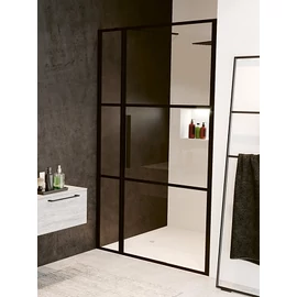 Riho Grid GB104 120 cm zuhanyajtó, fekete G004005121