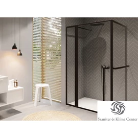 Riho Lucid GD203 110x80 matt fekete zuhanykabin G005016121