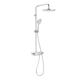 Roca Deck-T Round termosztatikus zuhanyoszlop polccal, 800 és 1200mm között állítható magassággal - A5A9788C00