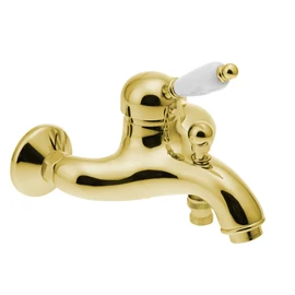 Sapho KIRKÉ kádtöltő csaptelep zuhanyszett nélkül, fehér kerámia karral, arany (KI10BZ) Sapho KIRKÉ kádtöltő csaptelep zuhanyszett nélkül, fehér kerámia karral, arany (KI10BZ)