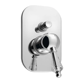 Sapho KIRKÉ falba süllyesztett csaptelep, 2-irányú váltóval, kristály karral, króm (KI42KC)