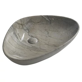 Sapho DALMA kerámiamosdó, 58,5x39x14cm, szürke márvány (MM213) Sapho DALMA kerámiamosdó, 58,5x39x14cm, szürke márvány (MM213)