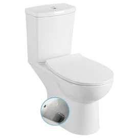 Sapho KAIRO álló kombi WC, hátsó kifolyású, tartállyal, bidézuhannyal, 36x67cm, króm duálgombos öblítőmechanikával (PC106)
