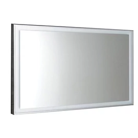 SAPHO LUMINAR tükör aluminium kerettel, LED világítással, 1200x550mm, króm (NL560)