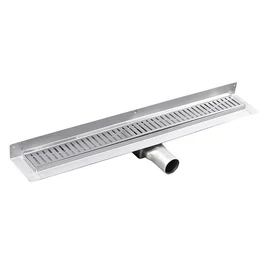 SAPHO GELCO MANUS INOX padlóösszefolyó ONDA rosttal, fal éléhez, 850x112x55mm (GMO24)