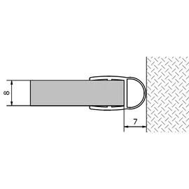 SAPHO POLYSAN Tömítő szilikon profil üveg és fal közé, 2000 mm, 8mm-es üveghez (307A-08)