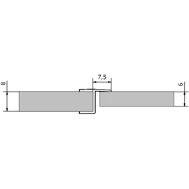 SAPHO POLYSAN Tömítő szilikon profil nyíló és fix üveg közé, 2000 mm, 8mm-es üveghez (309B5-08)