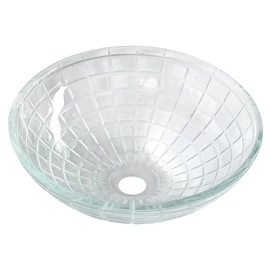 SAPHO BEAUTY TOSEMI gravírozott üvegmosdó, átm:42cm, transzparent üveg (TY153) SAPHO BEAUTY TOSEMI gravírozott üvegmosdó, átm:42cm, transzparent üveg (TY153)