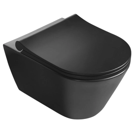 SAPHO AVVA SLIM WC-ülőke, soft close, króm/fekete (100787-110)