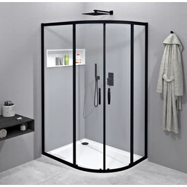 SAPHO GELCO SIGMA SIMPLY íves zuhanykabin, 1000x800mm, R550, transzparent üveg, matt fekete (GS1080B) SAPHO GELCO SIGMA SIMPLY íves zuhanykabin, 1000x800mm, R550, transzparent üveg, matt fekete (GS1080B)
