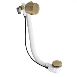 SAPHO POLYSAN kád le- és túlfolyó, kádtöltővel, automata, 975mm, dugó átm:72mm, matt arany (71686GB)