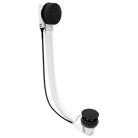 SAPHO POLYSAN kád le- és túlfolyó, bovdenes, 600mm, átm.:72mm, matt fekete (71850.21)