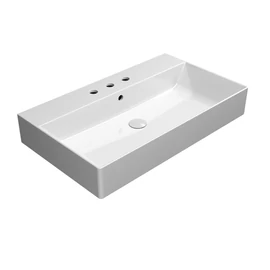 SAPHO GSI KUBE X kerámiamosdó, ExtraGlaze, 3 furattal, 80x47cm (9422311)