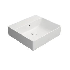 SAPHO GSI KUBE X kerámiamosdó, 50x47cm, furat nélkül, matt fehér (9430009)