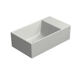 SAPHO GSI KUBE X kerámiamosdó, 40x23cm, furat nélkül, matt cement (9484017)