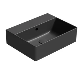 SAPHO GSI KUBE X kerámiamosdó, 45x35cm, furat nélkül, matt fekete (9485026)