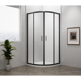 SAPHO POLYSAN EASY LINE BLACK íves zuhanykabin, 900x900mm, matt fekete profil/transzparent üveg (EL2615B) SAPHO POLYSAN EASY LINE BLACK íves zuhanykabin, 900x900mm, matt fekete profil/transzparent üveg (EL2615B)