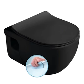 SAPHO BRILLA RIMLESS, fali WC, 35,5x53cm, matt fekete (100614-110)