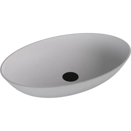 SAPHO BANERA OVAL öntöttmárvány mosdó, 60x40cm, matt fehér (14397MAT)