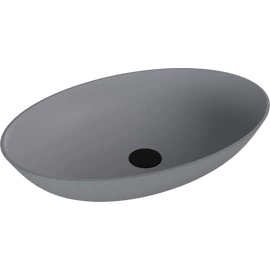 SAPHO BANERA OVAL öntöttmárvány mosdó, 60x40cm, matt szürke (14397.31)
