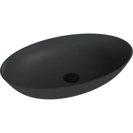 SAPHO BANERA OVAL öntöttmárvány mosdó, 60x40cm, matt antracit (14397.51)
