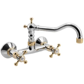 SAPHO REITANO ANTEA fali mosdócsaptelep, króm/arany (3362) SAPHO REITANO ANTEA fali mosdócsaptelep, króm/arany (3362)