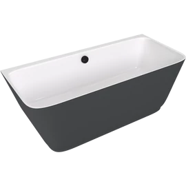 SAPHO POLYSAN SKYLLA öntöttmárvány kád, 169x75x60cm, fehér/matt antracit (72430.52)