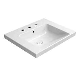 SAPHO GSI NORM kerámiamosdó, 60x50cm, 3 furattal, ExtraGlaze, fehér (8635311)