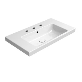 SAPHO GSI NORM kerámiamosdó, 70x40cm, 3 furattal, ExtraGlaze, fehér (8637311)