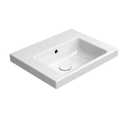 SAPHO GSI NORM kerámiamosdó, 50x40cm, furat nélkül, ExtraGlaze, fehér (8638011)