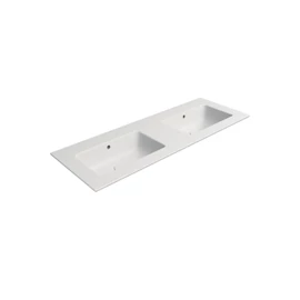 SAPHO GSI PURA SLIM dupla kerámiamosdó, 122x46cm, furat nélkül, matt fehér (8888009) SAPHO GSI PURA SLIM dupla kerámiamosdó, 122x46cm, furat nélkül, matt fehér (8888009)