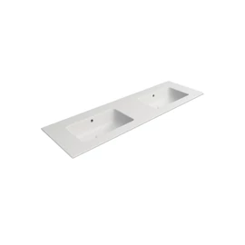 SAPHO GSI PURA SLIM dupla kerámiamosdó, 142x46cm, furat nélkül, matt fehér (8889009) SAPHO GSI PURA SLIM dupla kerámiamosdó, 142x46cm, furat nélkül, matt fehér (8889009)