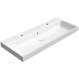 SAPHO GSI NUBES kerámiamosdó, 120x50cm, csiszolt alsó élekkel, 2 furattal, fehér ExtraGlaze (96249211)