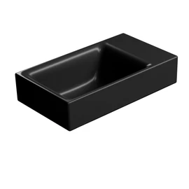 SAPHO GSI NUBES kerámiamosdó, 40x23cm, furat nélkül, jobbos/balos, matt fekete (9636026)