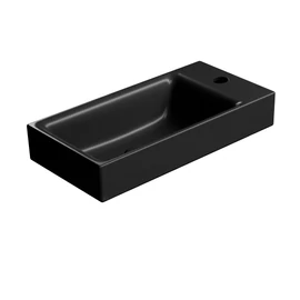 SAPHO GSI NUBES kerámiamosdó, 50x25cm, jobbos/balos, matt fekete (9637126)