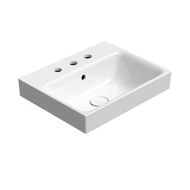 SAPHO GSI NUBES kerámiamosdó, 50x40cm, retifikált, 3 furattal, ExtraGlaze (96829311)