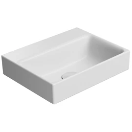 SAPHO GSI NUBES kerámiamosdó, 40x32cm, retifikált, furat nélkül, matt fehér (96849009)