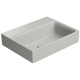 SAPHO GSI NUBES kerámiamosdó, 40x32cm, retifikált, furat nélkül, matt cement (96849017)