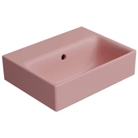 SAPHO GSI NUBES kerámiamosdó, csiszolt alsó szélekkel, 40x32cm, furat nélkül, matt rózsaszín (96849024)