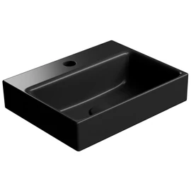 SAPHO GSI NUBES kerámiamosdó, 40x32cm, retifikált, matt fekete (96849126)