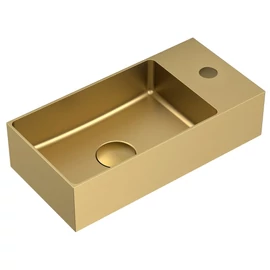 SAPHO AURUM mosdó klik-klak lefolyóval, balos, 36,5x18cm, matt arany (AU204)