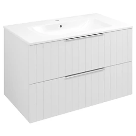 SAPHO CIRASA Mosdótartó szekrény, 2 fiókkal, 79,8x52x46cm, matt fehér strip (CR801-3131S)