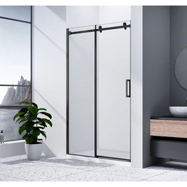 SAPHO PAX zuhanyoszlop zuhanyszettel, fejzuhannyal és csapteleppel, fekete (XA139/15)