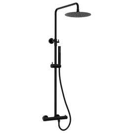 SAPHO zuhanyoszlop termosztátos csapteleppel, matt fekete (KU139B)