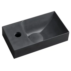 SAPHO PICCOLINO betonmosdó, 30,8x10x17cm, balos, antracit (PK30016)