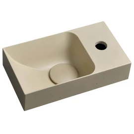SAPHO PICCOLINO betonmosdó, 30,8x10x17cm, jobbos, sárga (PK30522)