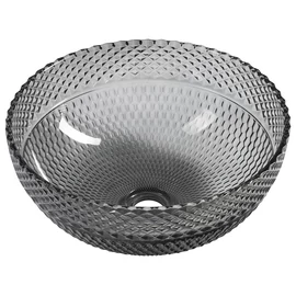 SAPHO MARAC gravírozott üvegmosdó, átm:39,5cm, fekete (TY310)