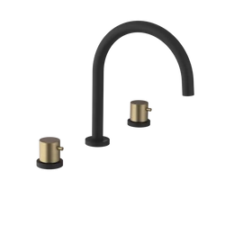 SAPHO ULTRASAN álló mosogatócsaptelep, matt fekete/matt arany (UT017VBG)