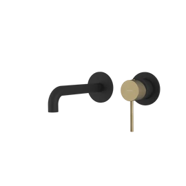 SAPHO ULTRAMIX falba süllyesztett csaptelep, 20cm-es kifolyócsővel, matt fekete/matt arany (UT018BG)